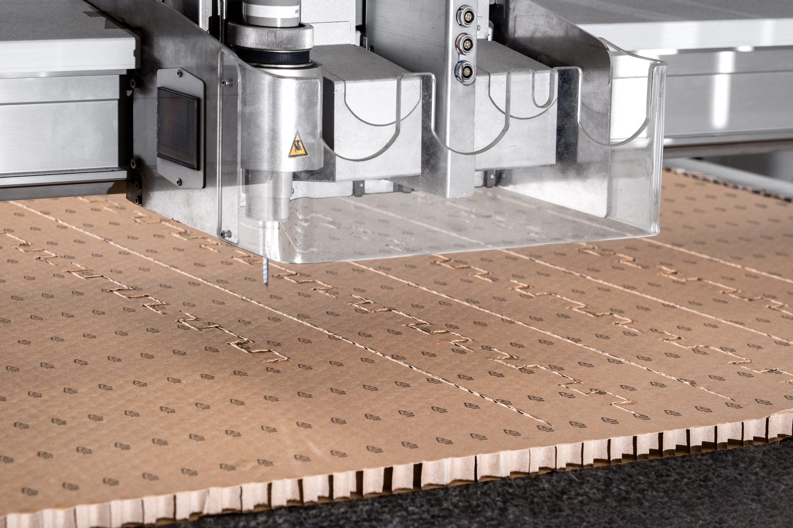 CNC cutting of a honeycomb board